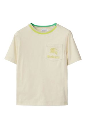 tshirt in cotone beige BURBERRY KIDS | 8079784A4802